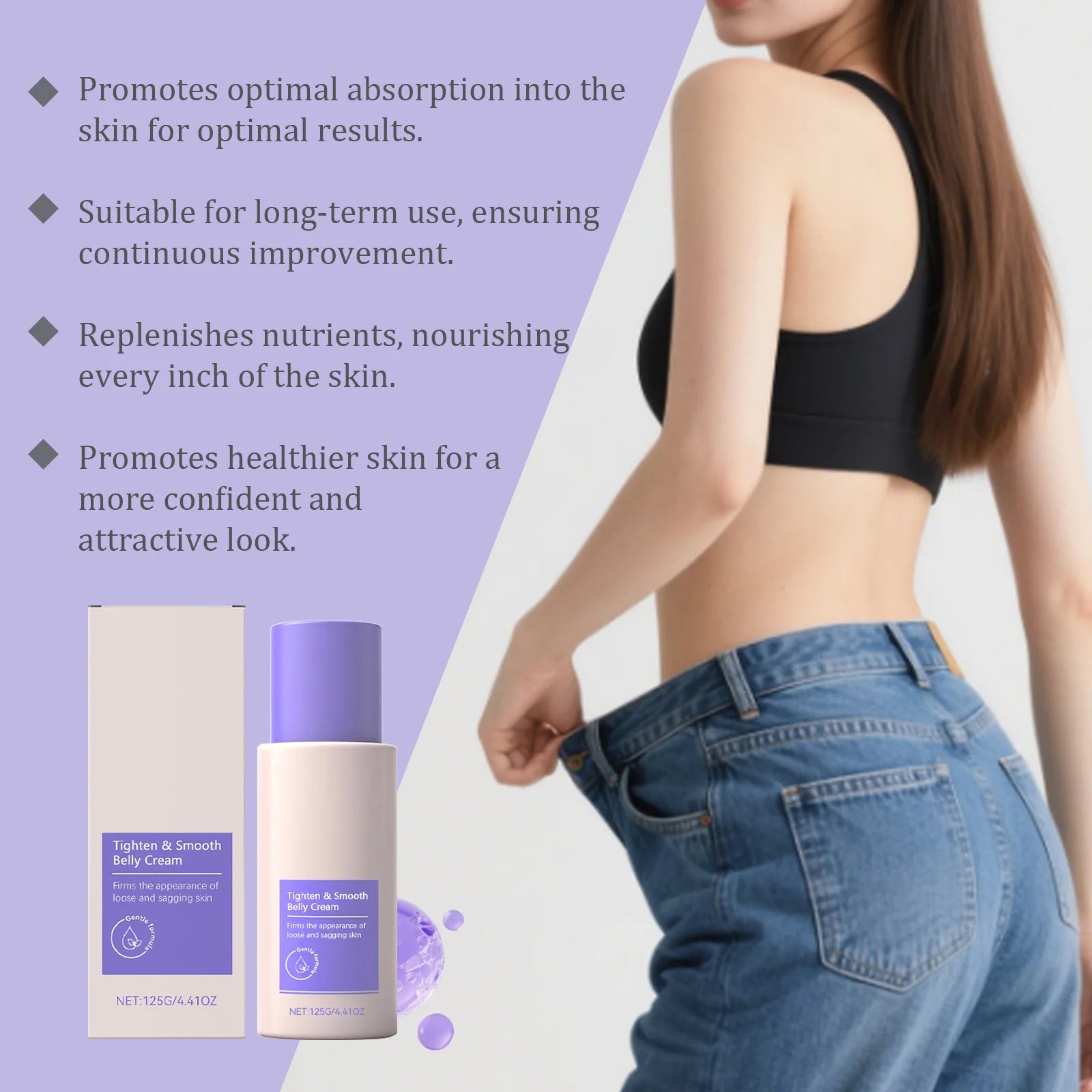 Firming Lifting Abdominal Cream Stimulate Metabolism Improve Relaxation Increase Skin Elasticity Deep Moisturizing Body Lotion