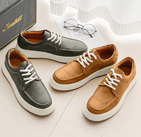 Victorio Men's Casual Leather Sneakers (One Pair)