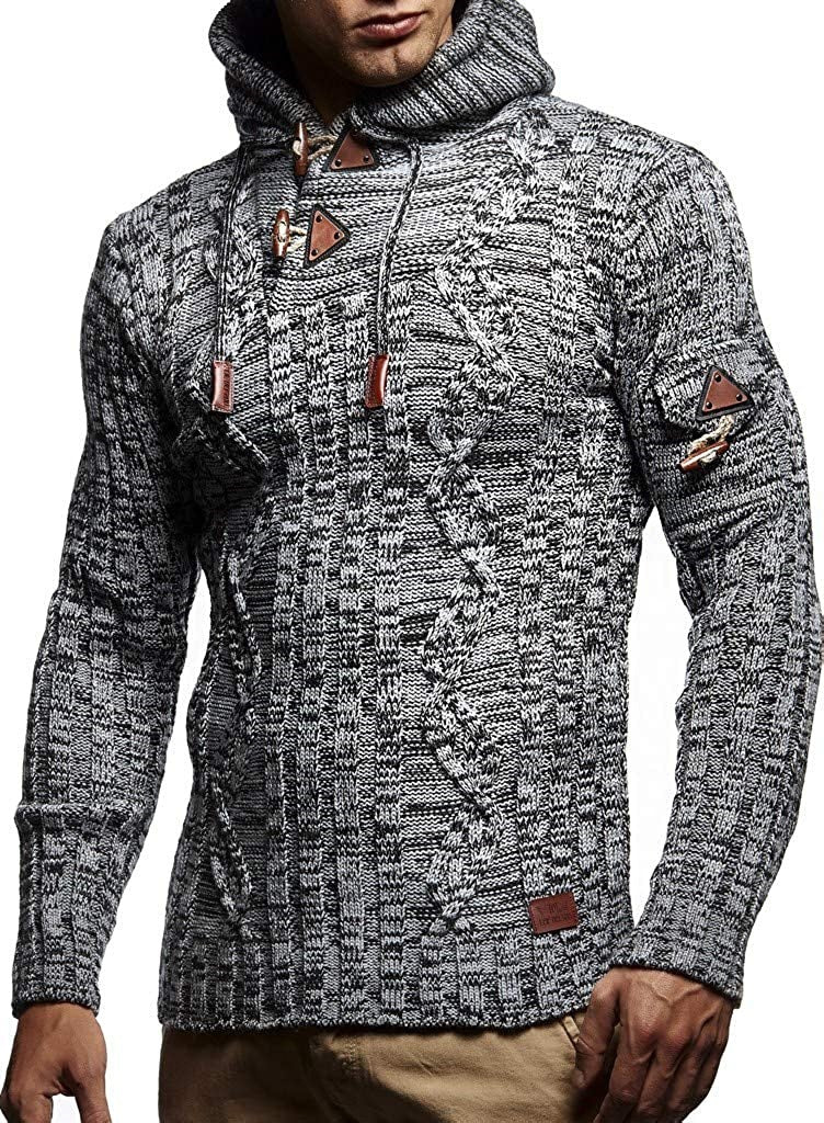 Fashionable Knit Pullover Sweater for Men with Hood