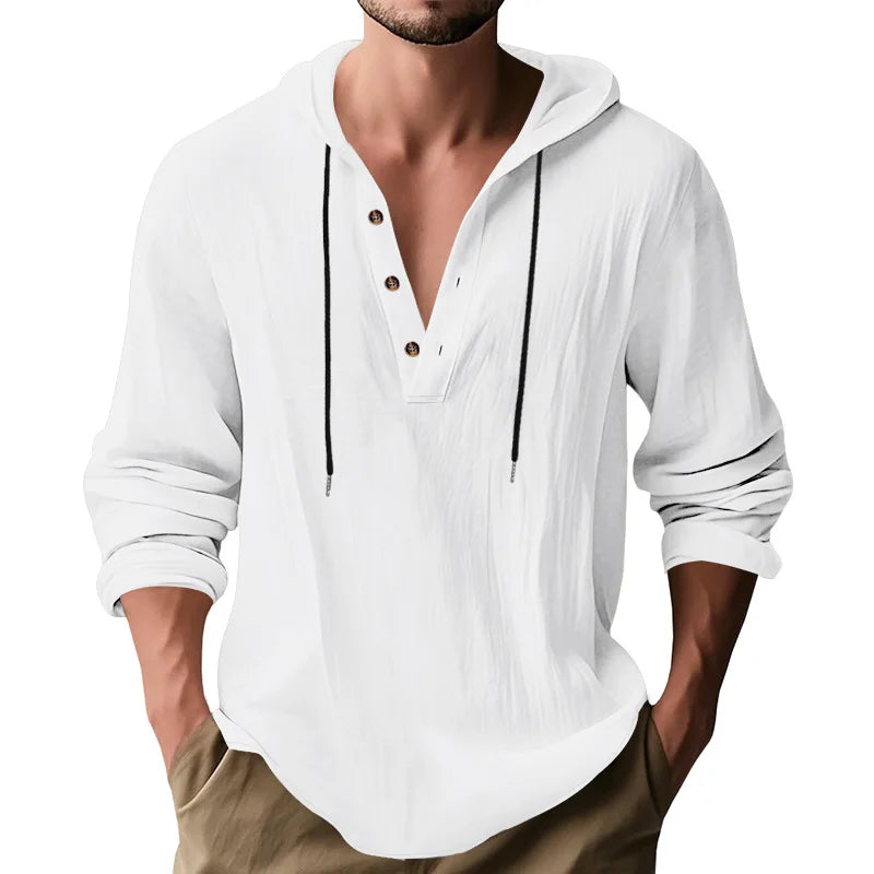 Men's Long Sleeve Tops Drawstring Hoodies