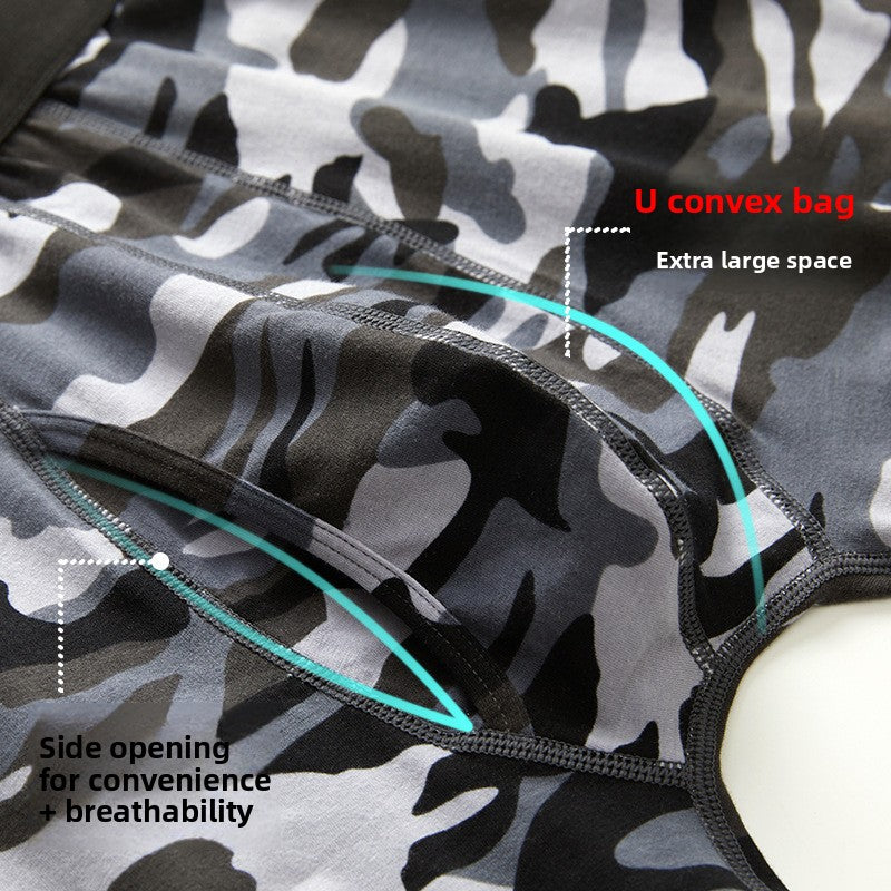 Camouflage cotton sports running boxer pants