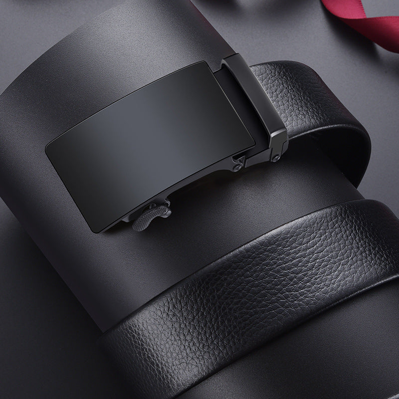 Automatic Buckle Mens PU Leather Belt