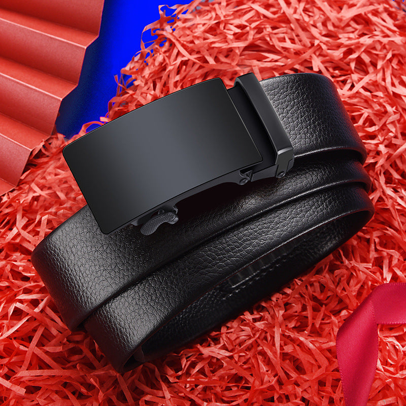 Automatic Buckle Mens PU Leather Belt