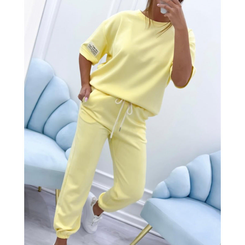 Women's Casual Offset Printing Suit Set