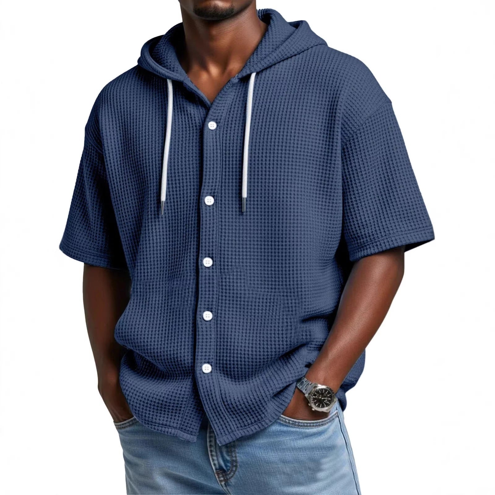 Mens Casual Hooded T-Shirt