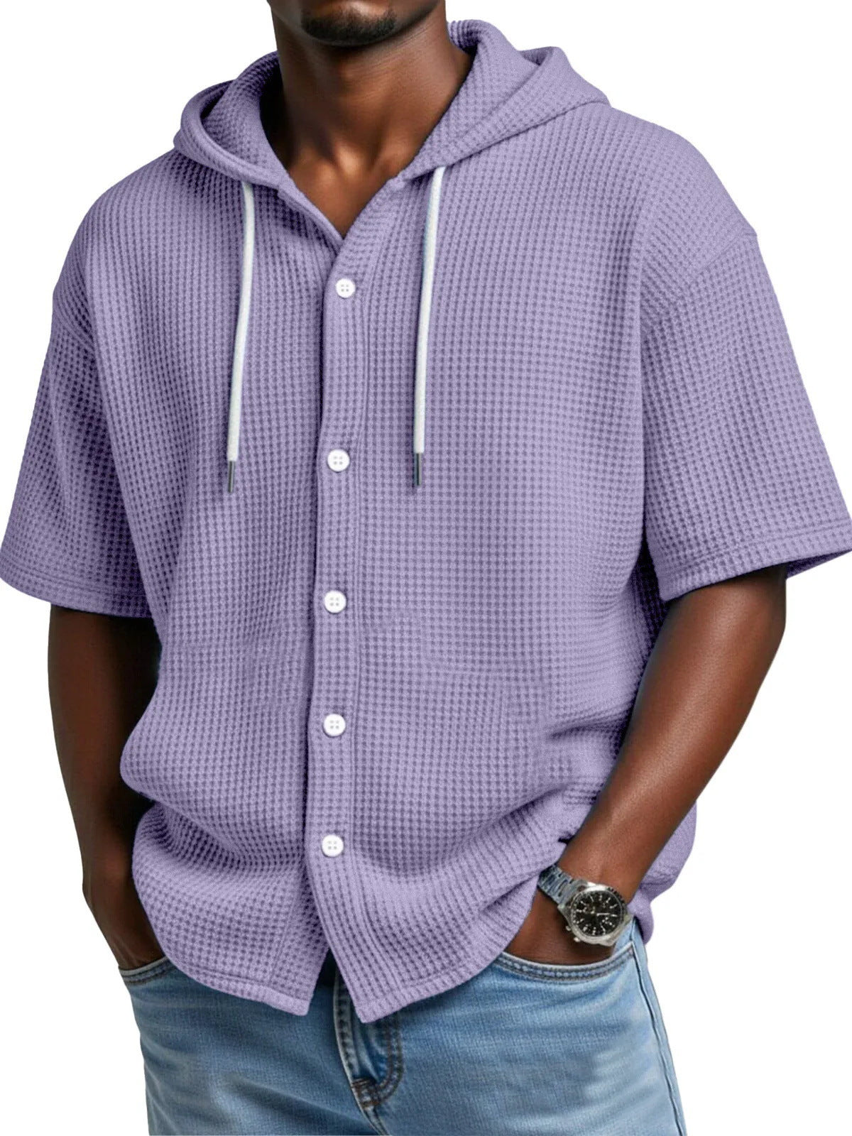 Mens Casual Hooded T-Shirt