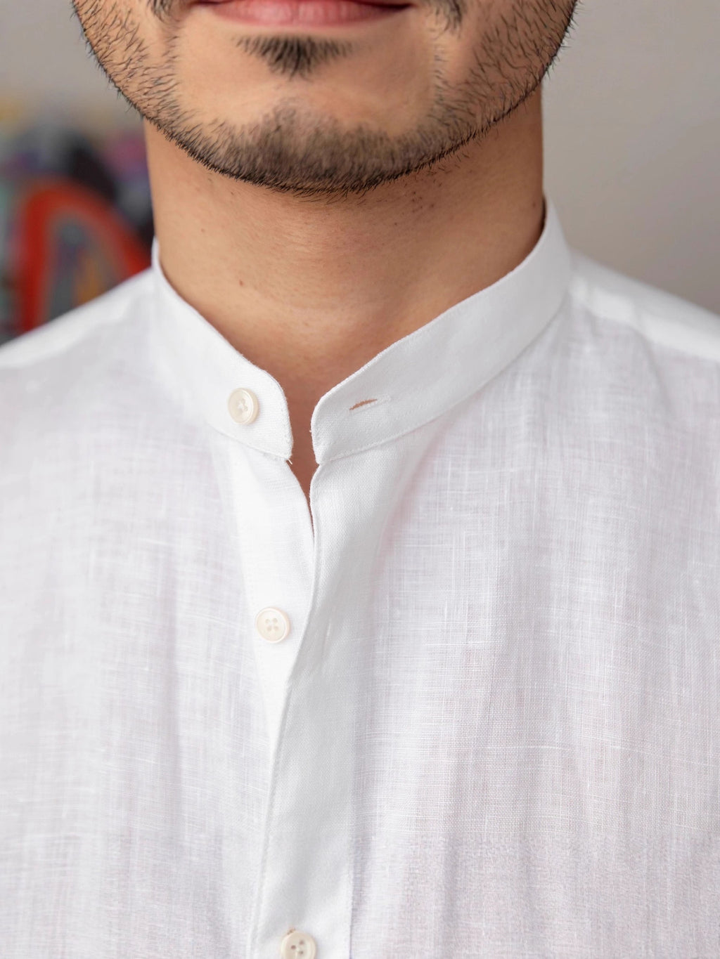 Men's stand-up collar shirt