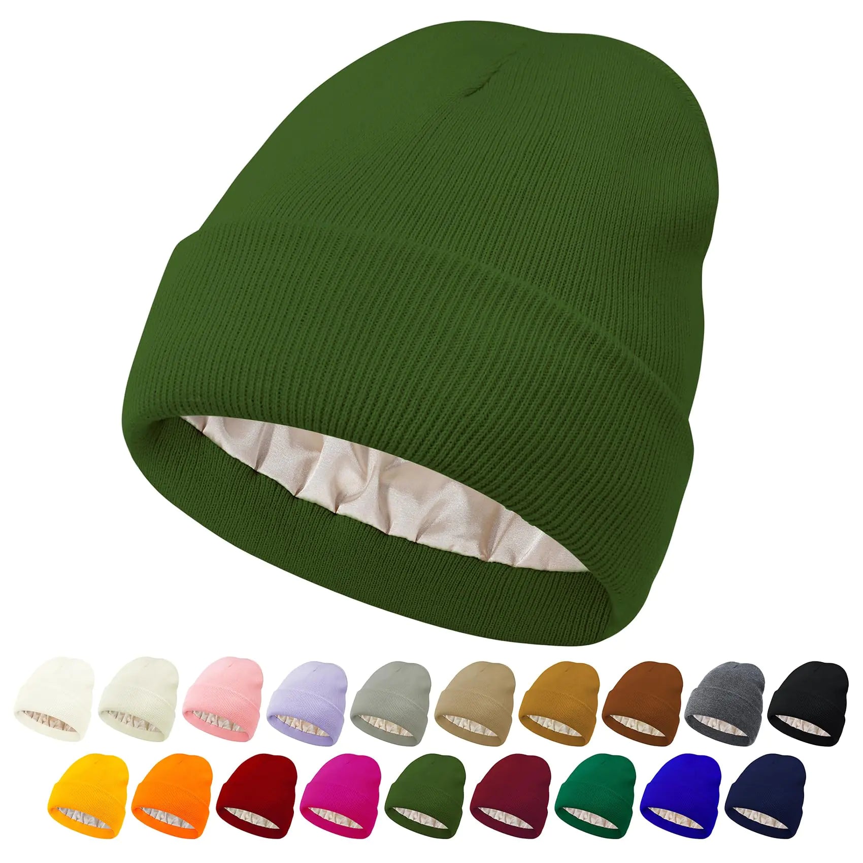 Unisex Satin Lined   Silk Lined Beanie