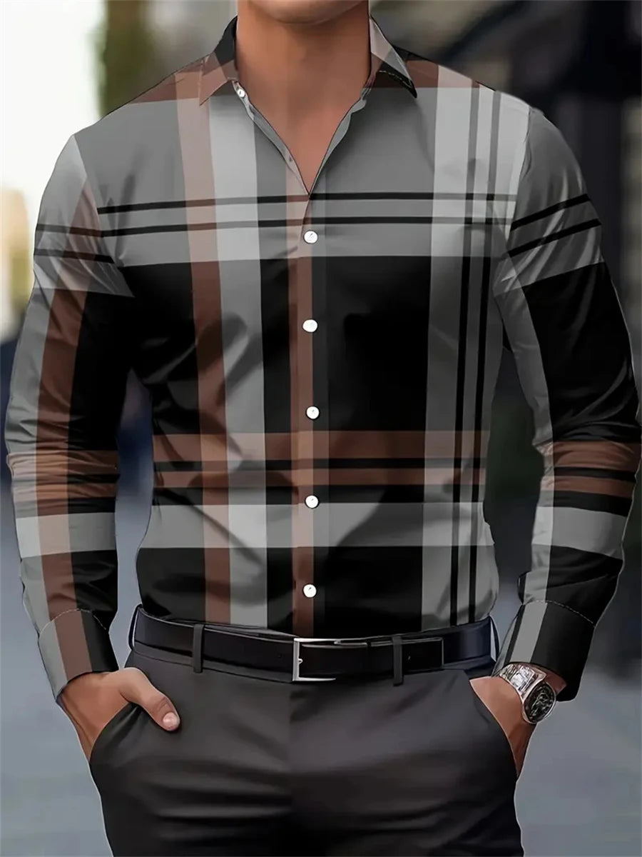 Men's New Spring And Autumn Button Down Shirt