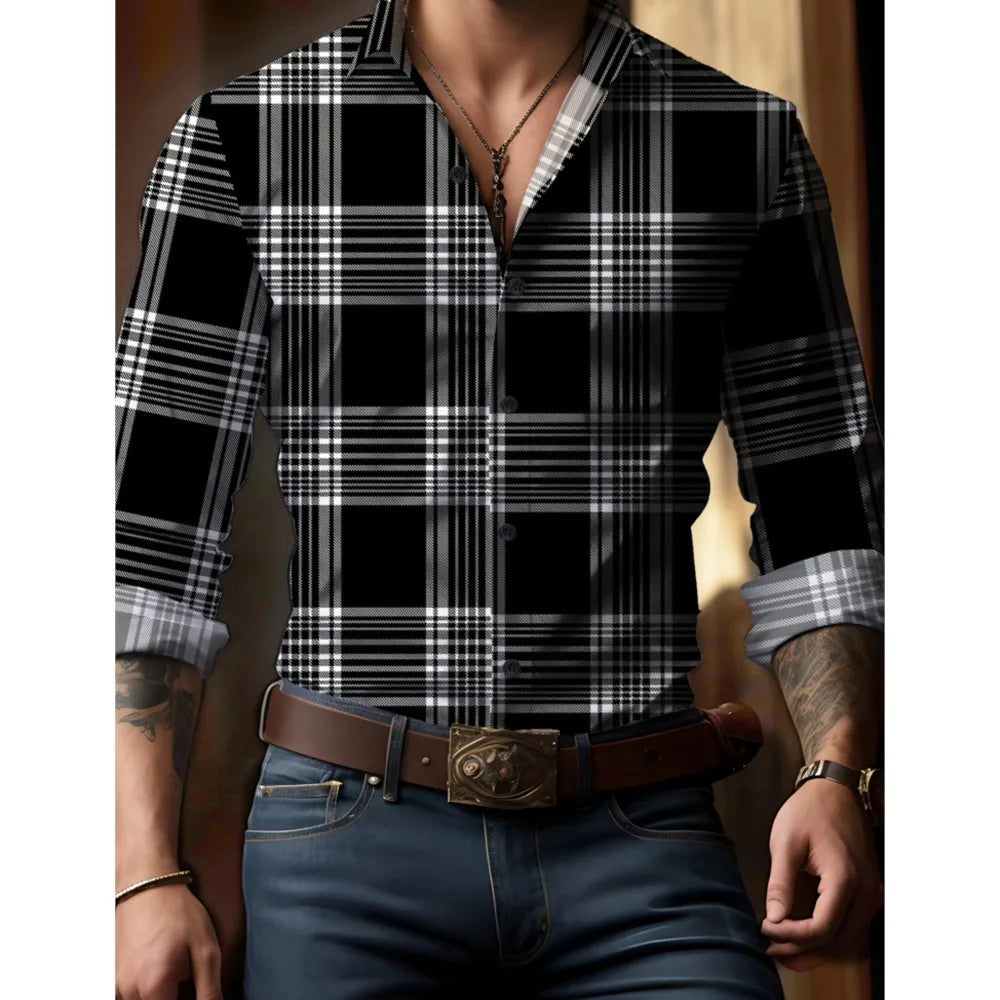 Men's New Spring And Autumn Button Down Shirt