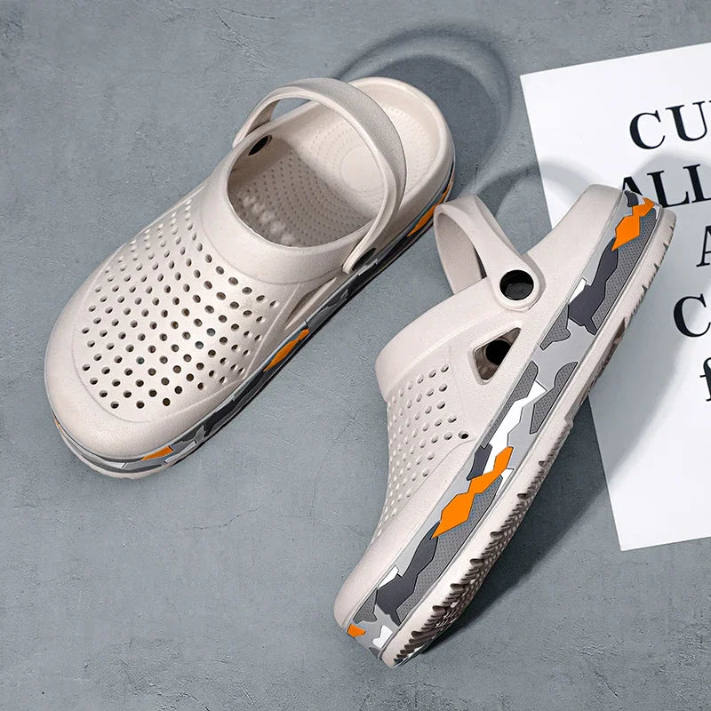 Summer Men Shoes Clogs Slippers Men Garden Flat Sandals Platform Sandals Man Water Shoes Male Sneakers Outdoor Home Slippers