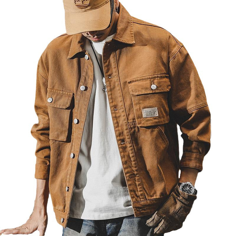 Men's Vintage Heavyweight Denim Jacket - Spring 2024 Trend