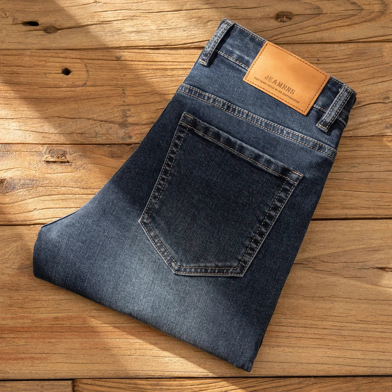 Straight Casual Pencil Straight Stretch Denim Trousers