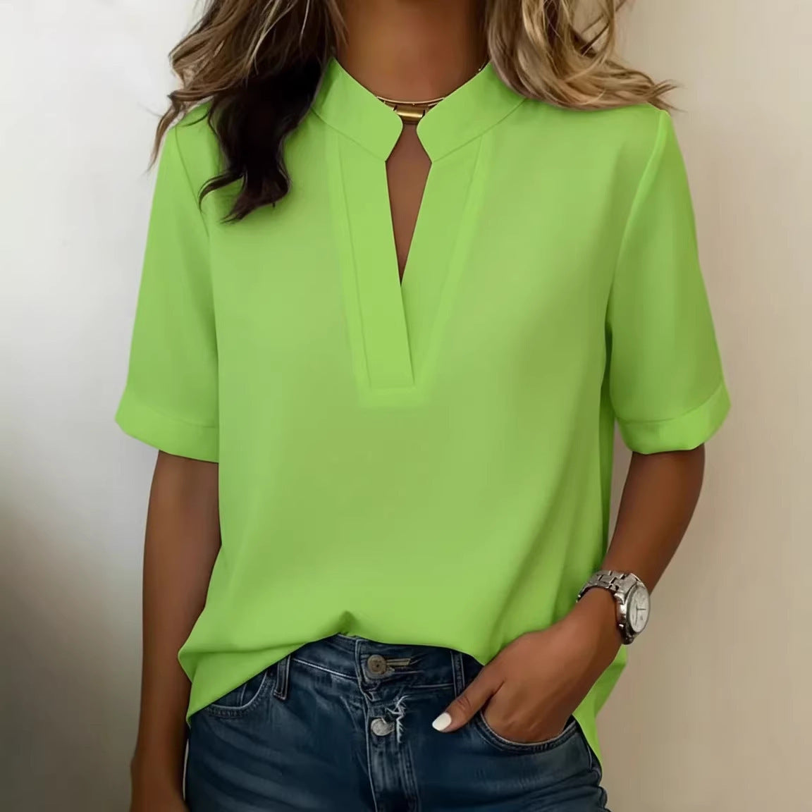 V-Neck Loose Shirt
