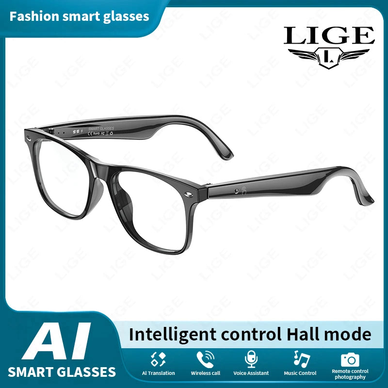 AI Smart Translate Sunglasses Bluetooth Call Noise Canceling Music Play BT Call Translate Smart Glasses for Studying Travaling