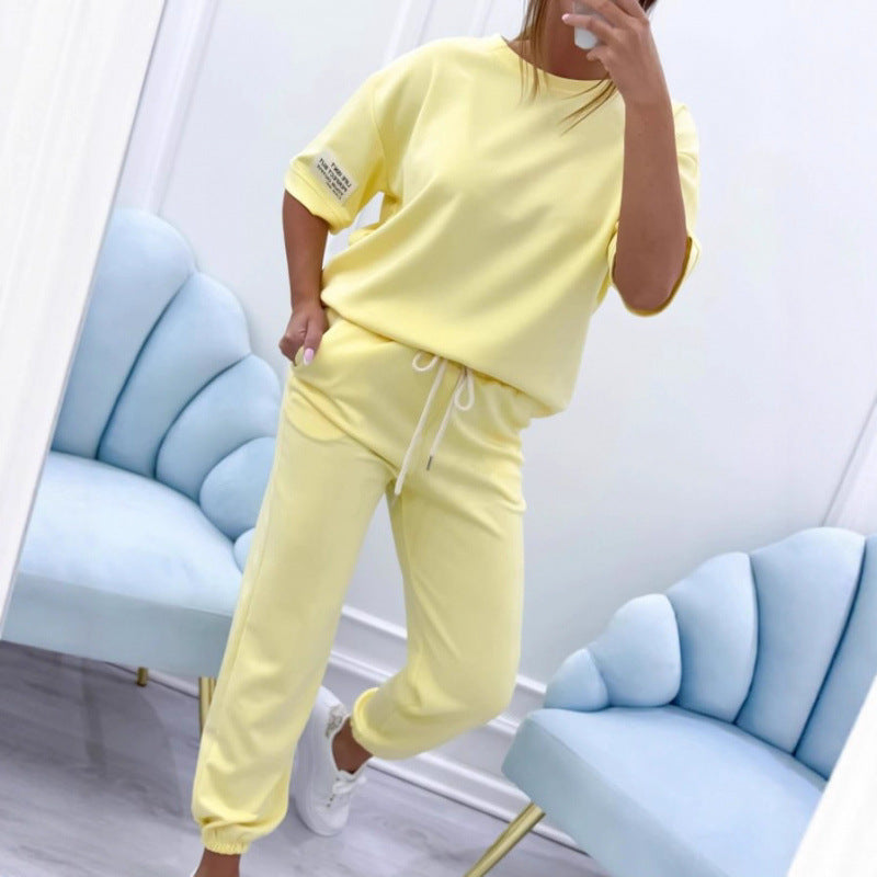Women's Casual Offset Printing Suit Set