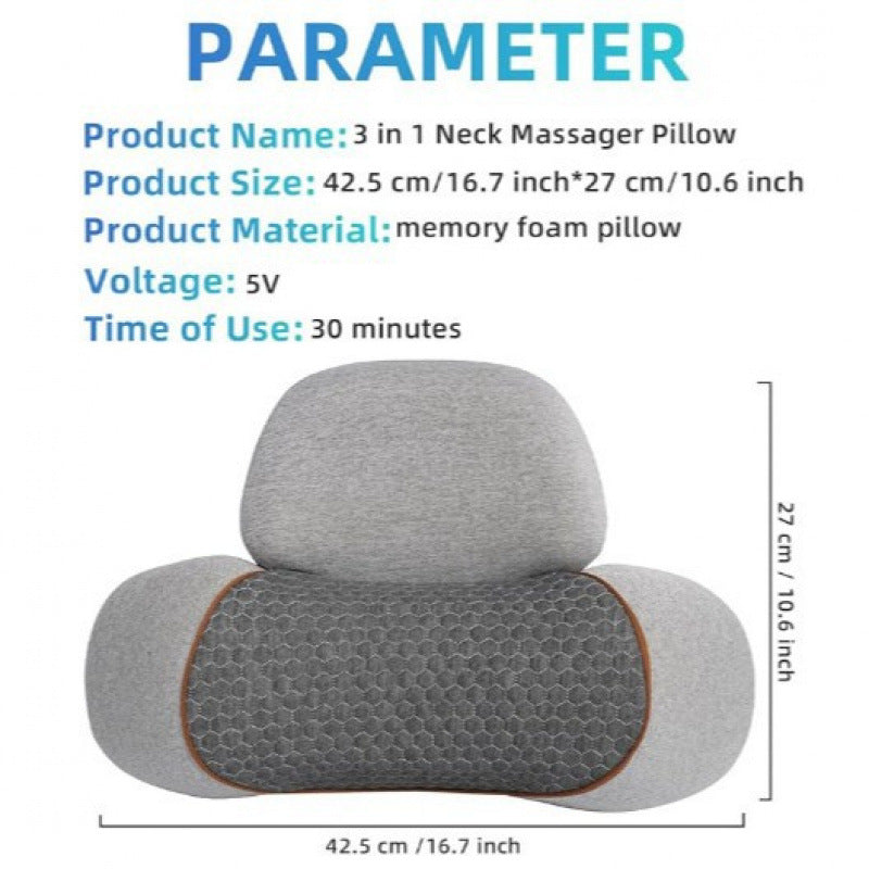 Cervical Pillow with Vibration and Heat Functions