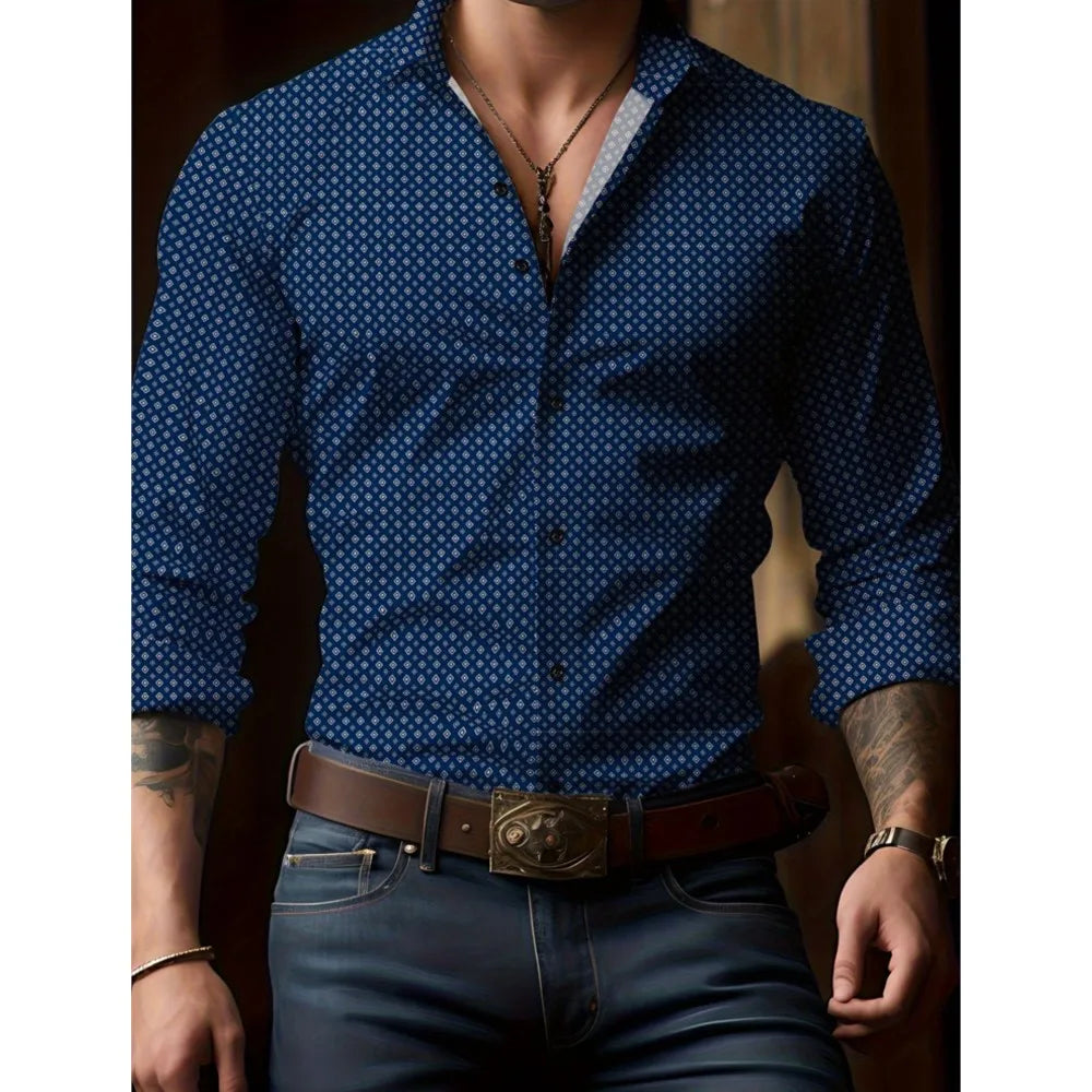 Men's New Spring And Autumn Button Down Shirt