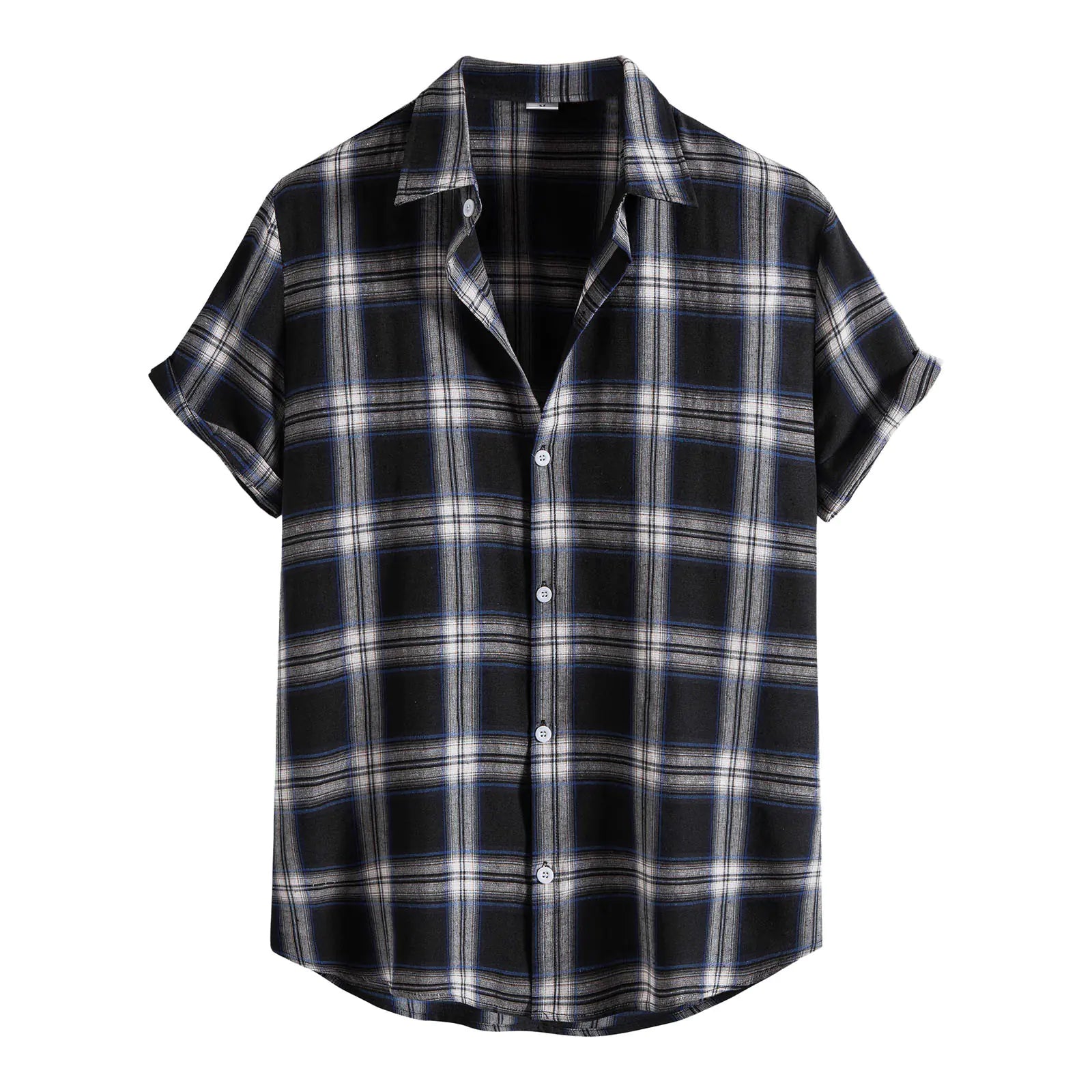 Men's Linen Button-Down Short Sleeve Shirt 2022