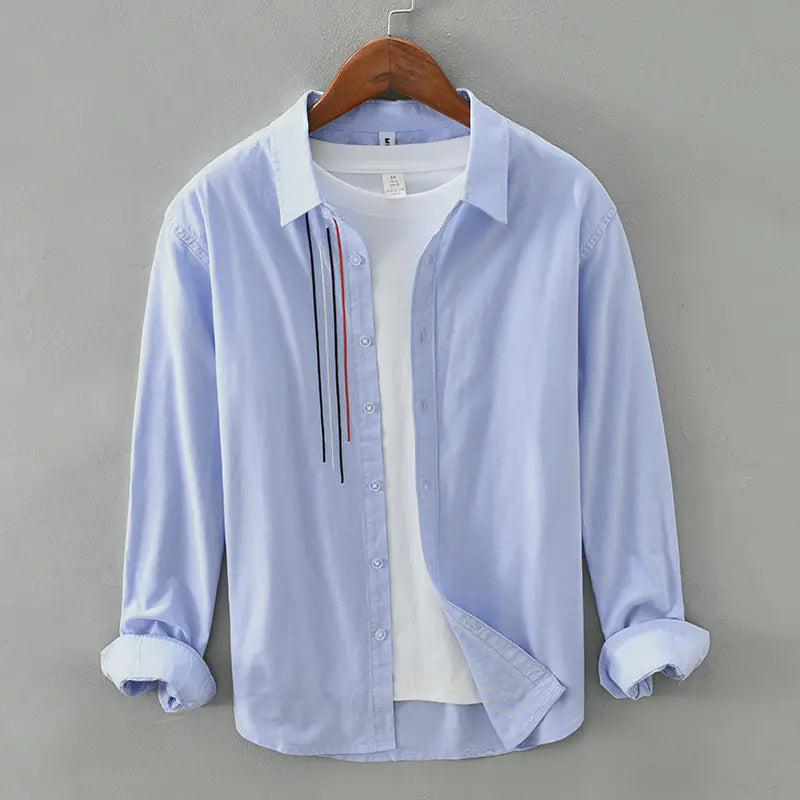 M8805 Autumn Korean Casual Long Sleeve Cotton Shirt