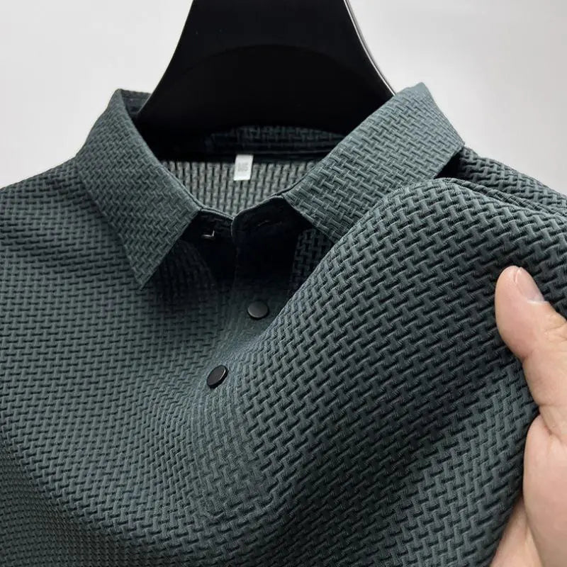 Ice Silk Short Sleeve Polo Shirt - Summer Style