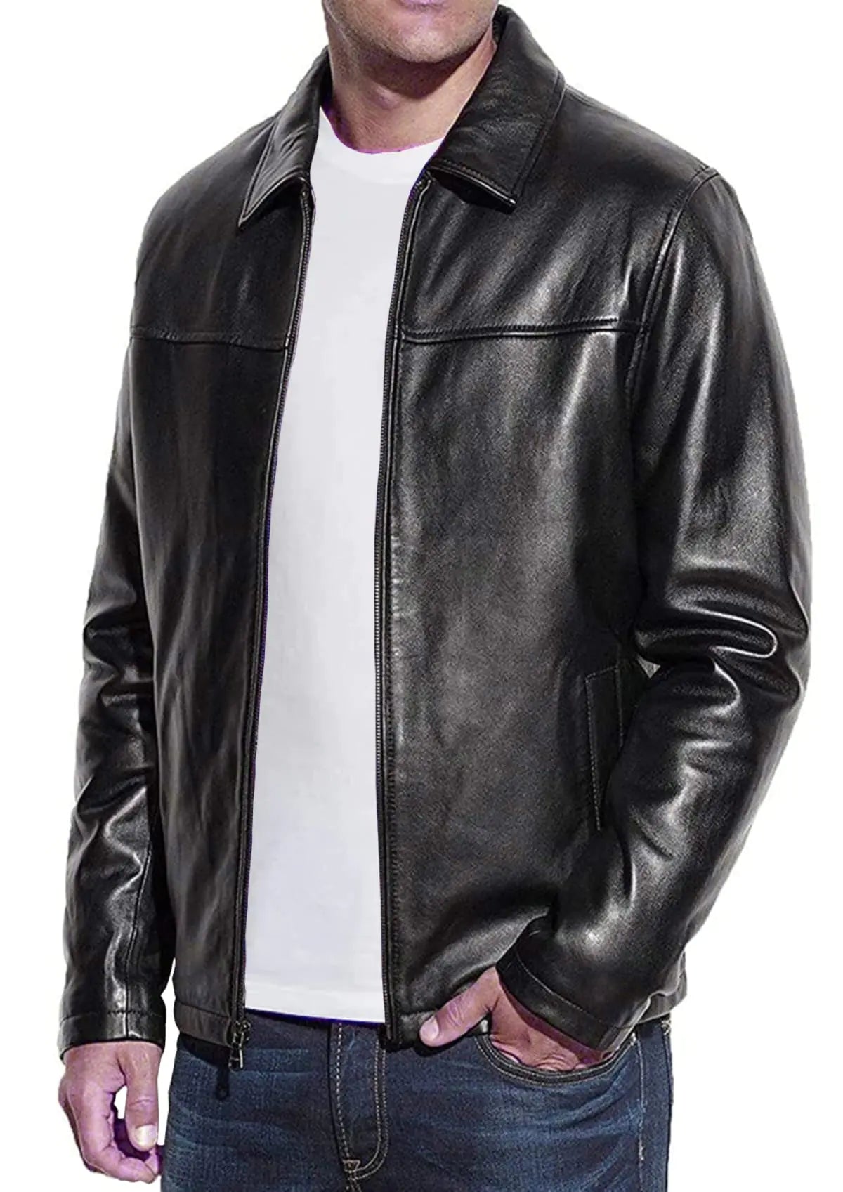 Genuine Lambskin Leather Classic Biker Style Jacket
