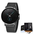 LIGE Men's Ultra Thin Waterproof Quartz Luxury Watch