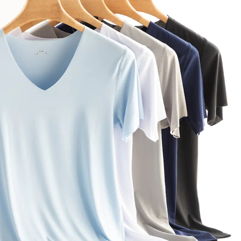 Ice Silk Seamless Quick Dry Short Sleeve T-Shirt