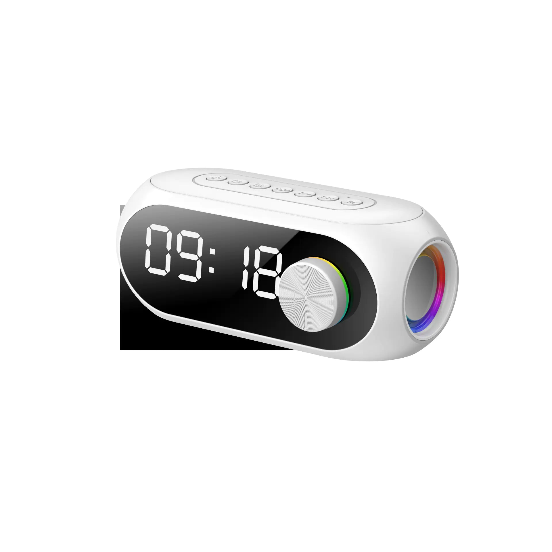 Wireless Mirror Clock Bluetooth Speaker - Portable Subwoofer