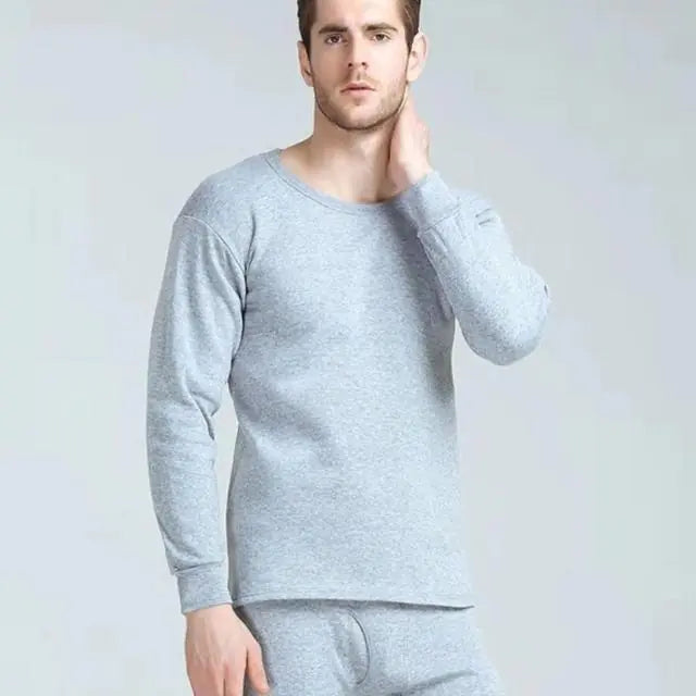 Men's Autumn Winter Round Neck Top and Pants Set