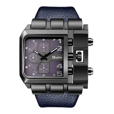 Oulm Big Dial Quartz Men's Square Leisure Watch