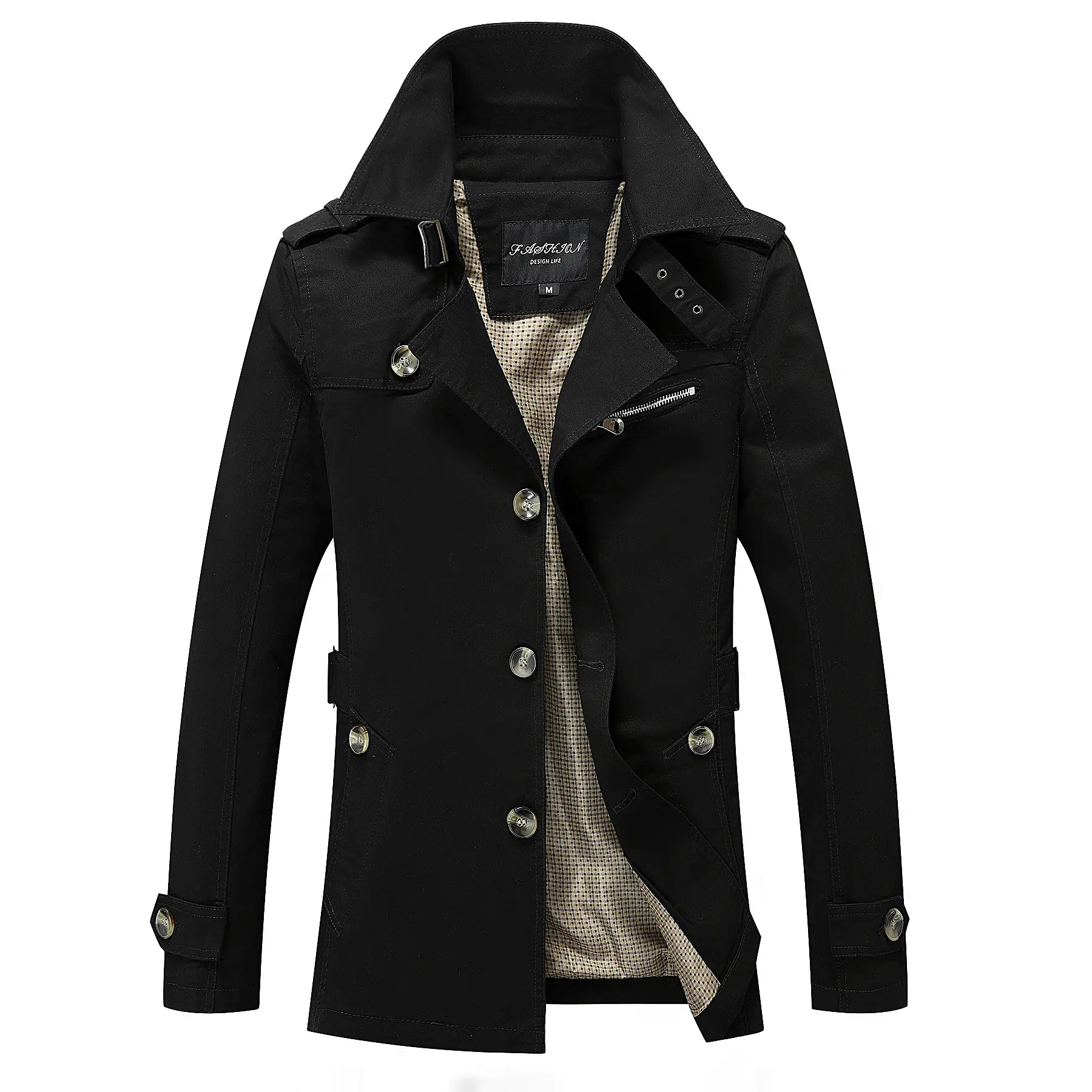 Men's Casual Mid-Length Cotton Jacket