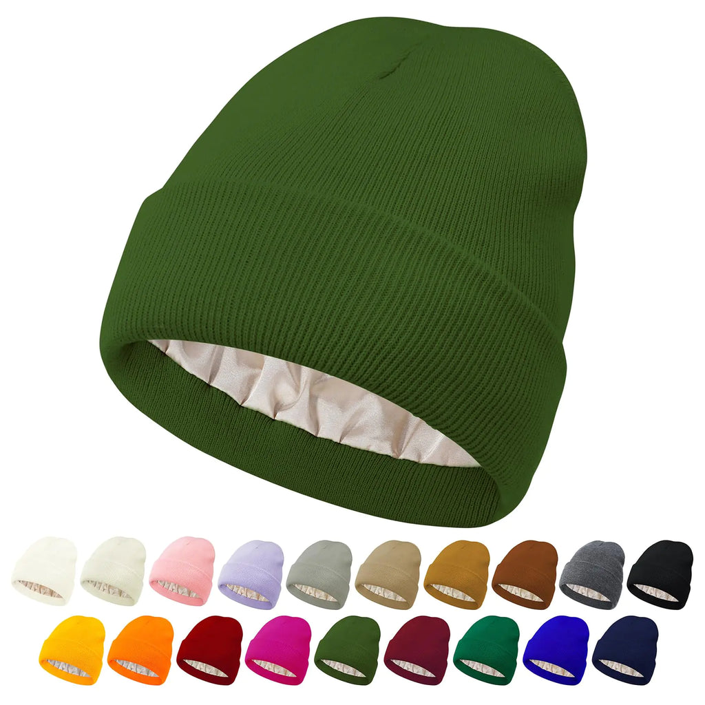 Unisex Satin Lined   Silk Lined Beanie