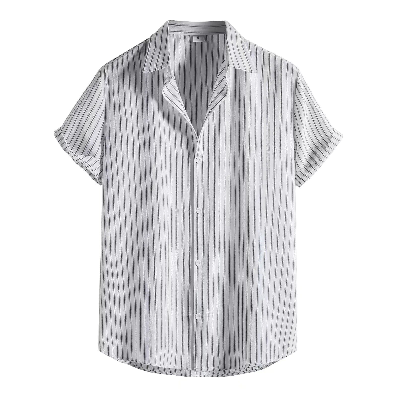 Men's Linen Button-Down Short Sleeve Shirt 2022