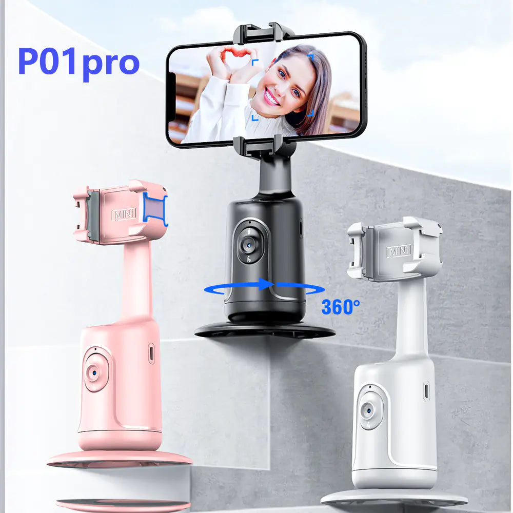 P01 PRO Gimbal Stabilizer with 360° Face Tracking