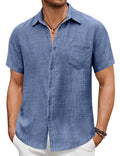 Short Sleeve Button Down Casual Summer Beach Shirt