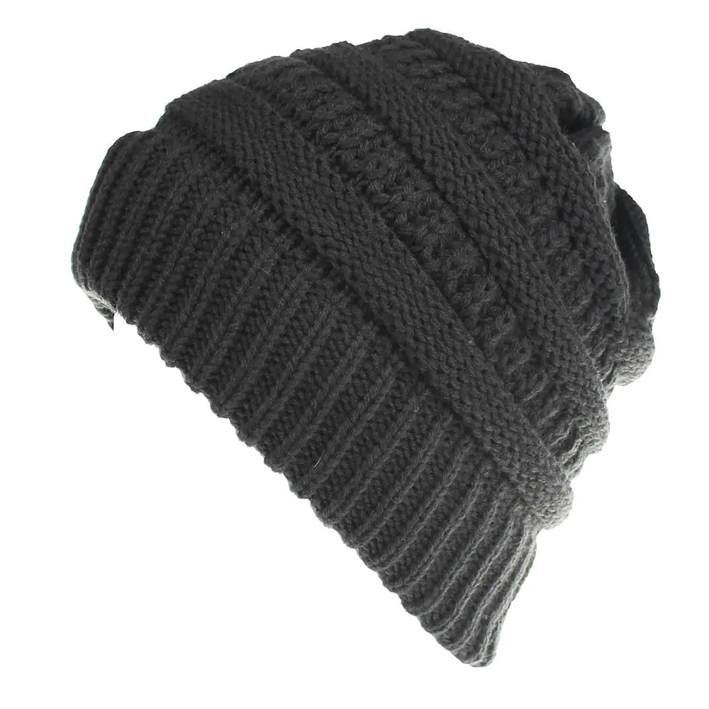 Solid Color Wool Knitted Hat for Casual Sports Wear