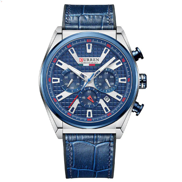 Men's Casual Sports Quartz Watch with Belt Design