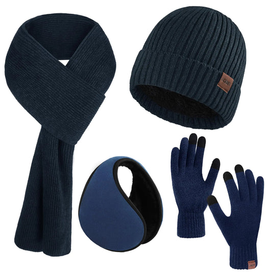 Aneco Winter Beanie Hat Set