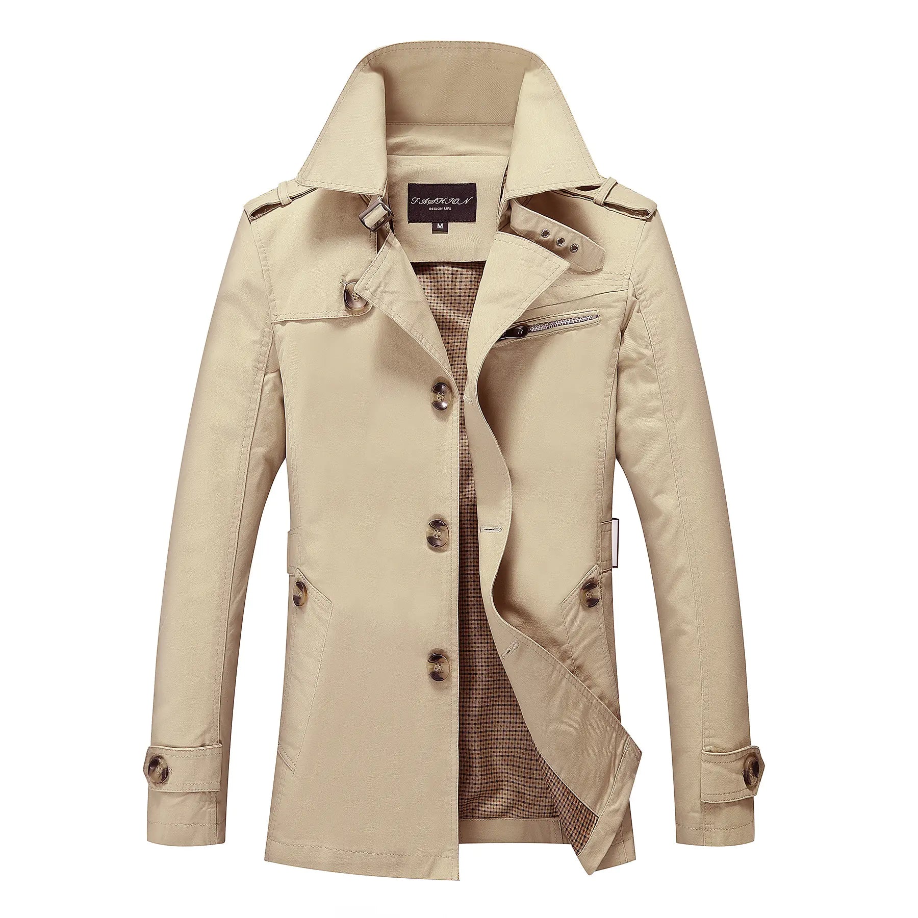 Men's Casual Mid-Length Cotton Jacket