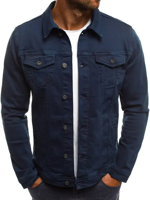 ZOGAA Men's Simple Short Denim Jacket