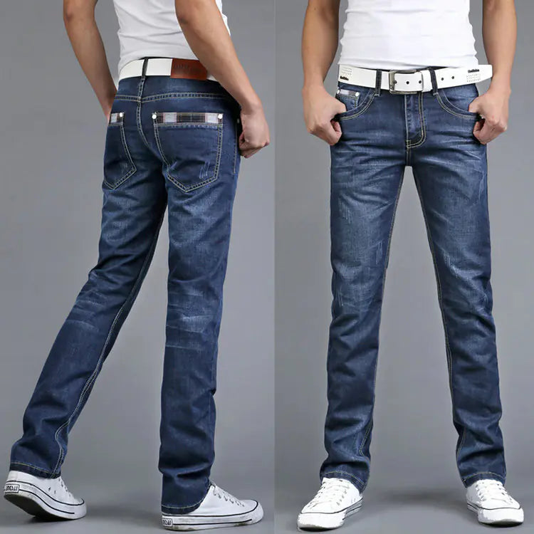 Men's Slim Fit Straight Leg Denim Jeans