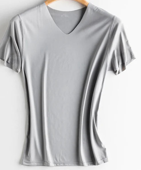 Ice Silk Seamless Quick Dry Short Sleeve T-Shirt