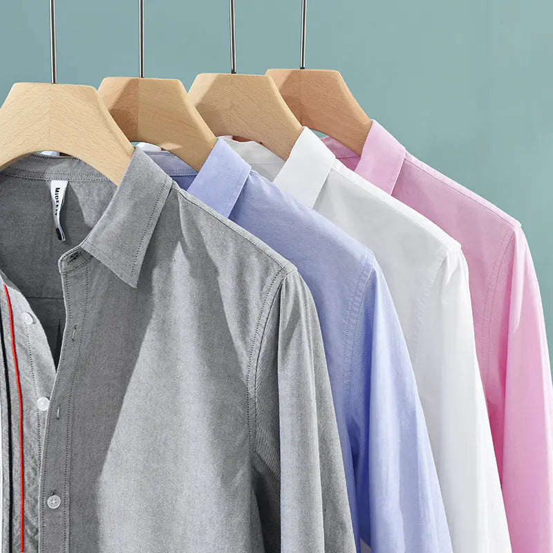 M8805 Autumn Korean Casual Long Sleeve Cotton Shirt