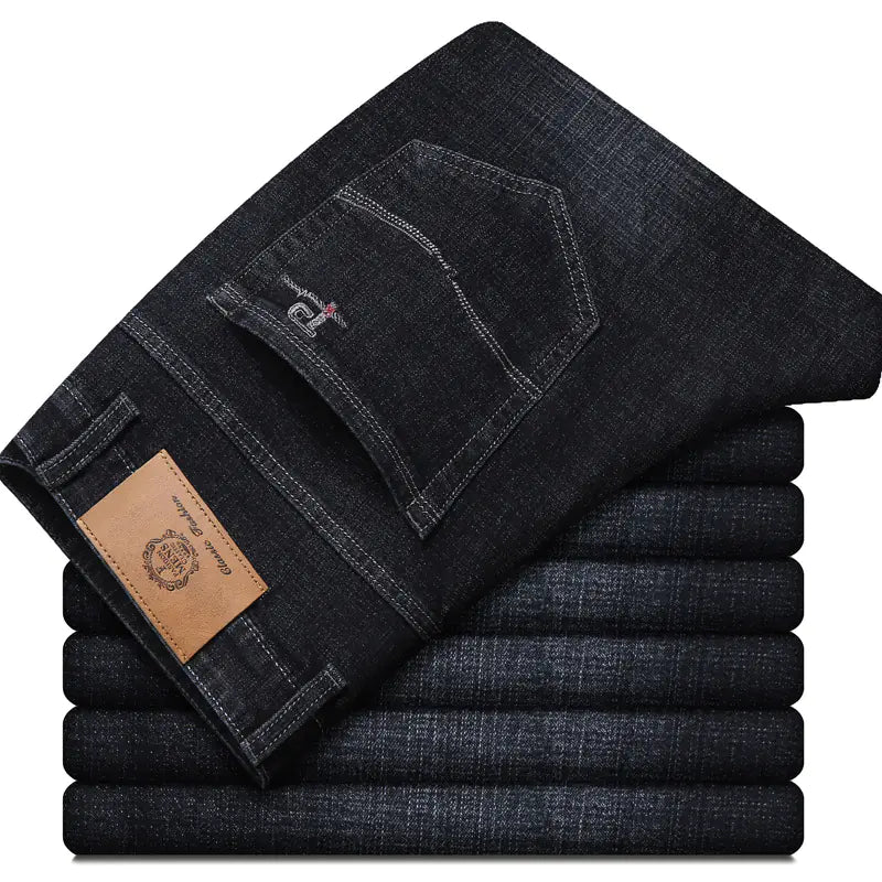 Men's Slim Fit Casual Straight Loose Jeans Trousers