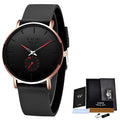 LIGE Men's Ultra Thin Waterproof Quartz Luxury Watch