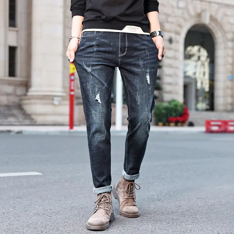 Men's Slim Fit Ripped Jeans