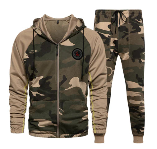 Men's Casual Camouflage Sports Tracksuit for Teens